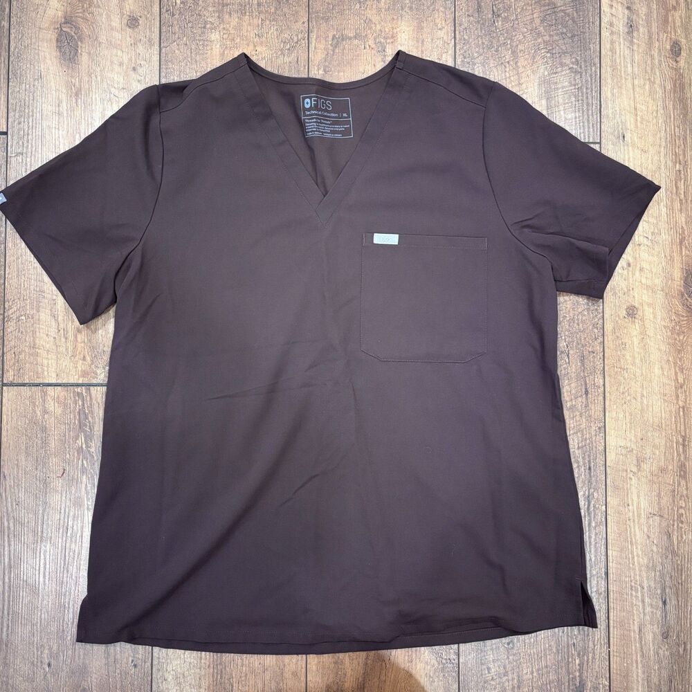 FIGS Catarina FW1000 Nurse Medical Scrubs Top Brown PO#4230 Women's Sz XL